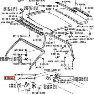 Toyota Supra MK3 Roof Holder Cover All Colors 63685 14010