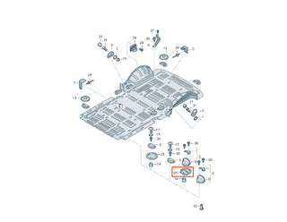 Volkswagen Transporter T5 T6 Tie Down Eye Rear Load Area Cover Lashing Set of 2 Black 7E0863467