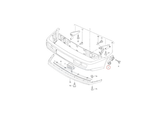 VW Corrado Front Bumper Mounting Brackets SET - Right and Left 535807193 and 535807194