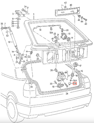 VW Corrado Pressure Plate Clip Black 535827769