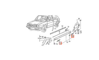 VW Golf 2 GTI Jetta Mk2 Skirt Jacking Point Cover Cap Trim 191853917