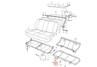 VW Golf MK1 Convertible Cover Cap For The Rear Seat Black Trim Set Of 2 161885669