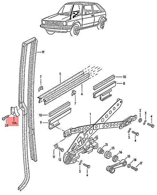 VW Golf MK1 Convertible Pillar Trim Cover Left And Right Black 155847347 &amp; 155847348