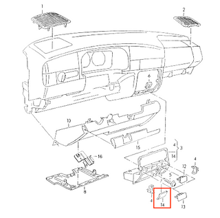 VW Golf MK3 OBD Port Cover Trim Black NLA 1H1858981B