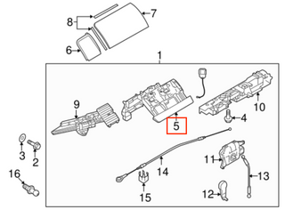 VW New Beetle Convertible Cover Flaps Ears Swivel Element Small Set Of 2 1YO871350B / 1YO871349B