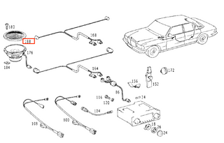 Mercedes-Benz W123 W116 R107 Rear Speaker Cover - A0008201612