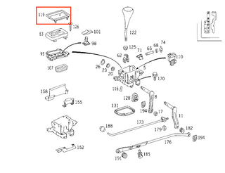Mercedes-Benz W124 Center Console Automatic Gear Selector Surround Frame Cover Trim - Black - A1242670088