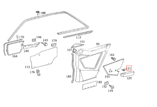 Mercedes-Benz W124 Coupe C124 Housing Frame Switch Rear Window - Set of 2 - Left & Right - A1248210365