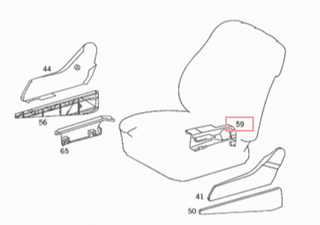 Mercedes-Benz W124 Seat Adjust Trim Cover Set (Left and Right) - 1249192020/1249191920