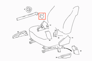 Mercedes W126 Cover Lining Belt Rail - Left (1268680939) or Right (1268681039)