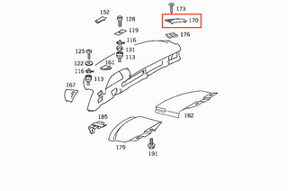 Mercedes W126 Front Speaker Cover - Right or Left (A1266806739 / A1266806639)