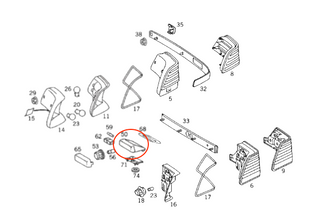 Mercedes W140 Additional Stop Lamp Light Repair Kit (A14082018565)