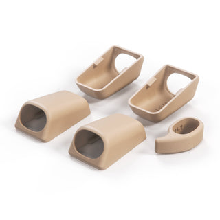 Mercedes W140 / C140 Front & Rear Interior Roof Grab Handle Cover Set - 1 Side (A1408100651 / A1408100851)