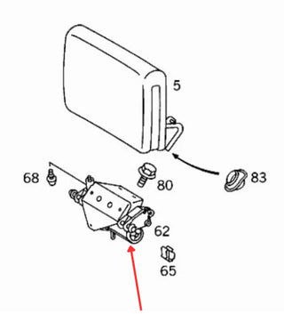 Mercedes-Benz C140 Electric Rear Headrest Motor Gear Repair Kit