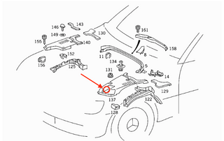 Mercedes W140 Engine Cover Panel Black (A1408211938)