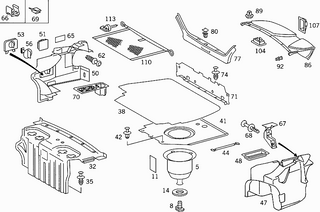 Mercedes W140 S-Class Trunk Lining Cover Trim Set Black (A1406931933 / A1406905230)