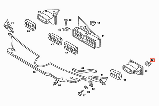 Mercedes W201 Air Guide Handle Knob Black (A2018300036)