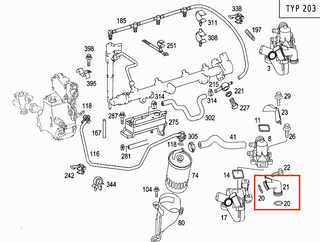 Mercedes W203 W209 Water Pipe Piece Connector EGR (A6112030308)