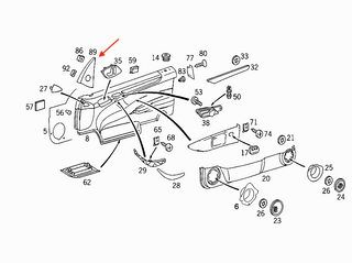 Mercedes W208 CLK Speaker Cover Tweeter Cover Trim Left or Right (A2087250111 / A2087250211) - All Colors