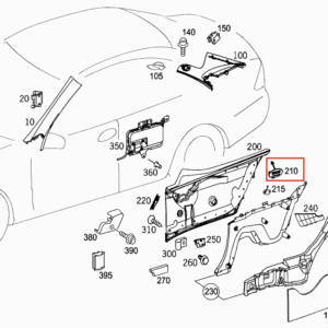 Mercedes W209 CLK Door Card SRS Airbag Symbol Cover Trim (A2097270088) - All Colors