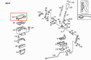 Mercedes W210 W140 Automatic Console Shifter Surround Frame Trim (A1402670988) - Black