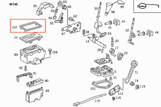 Mercedes W210 W140 Automatic Console Shifter Surround Frame Trim (A1402670988) - Black