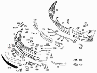 Mercedes W219 CLS Front Bumper Towing Eye Cover - Primed - A2198850026