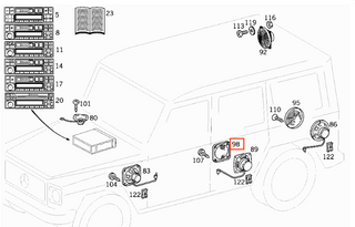 Mercedes W463 Speaker Cover - G-Class 1990-1999, 300GE, G320, G500 (A0008202812)