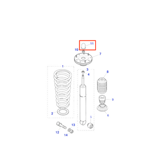 Jaguar XK8 XKR 1996-2006 Front Shock Absorber Mounting Centre Top Cap Set Of 2, Two Version NJA3975BB / NJD3975AB